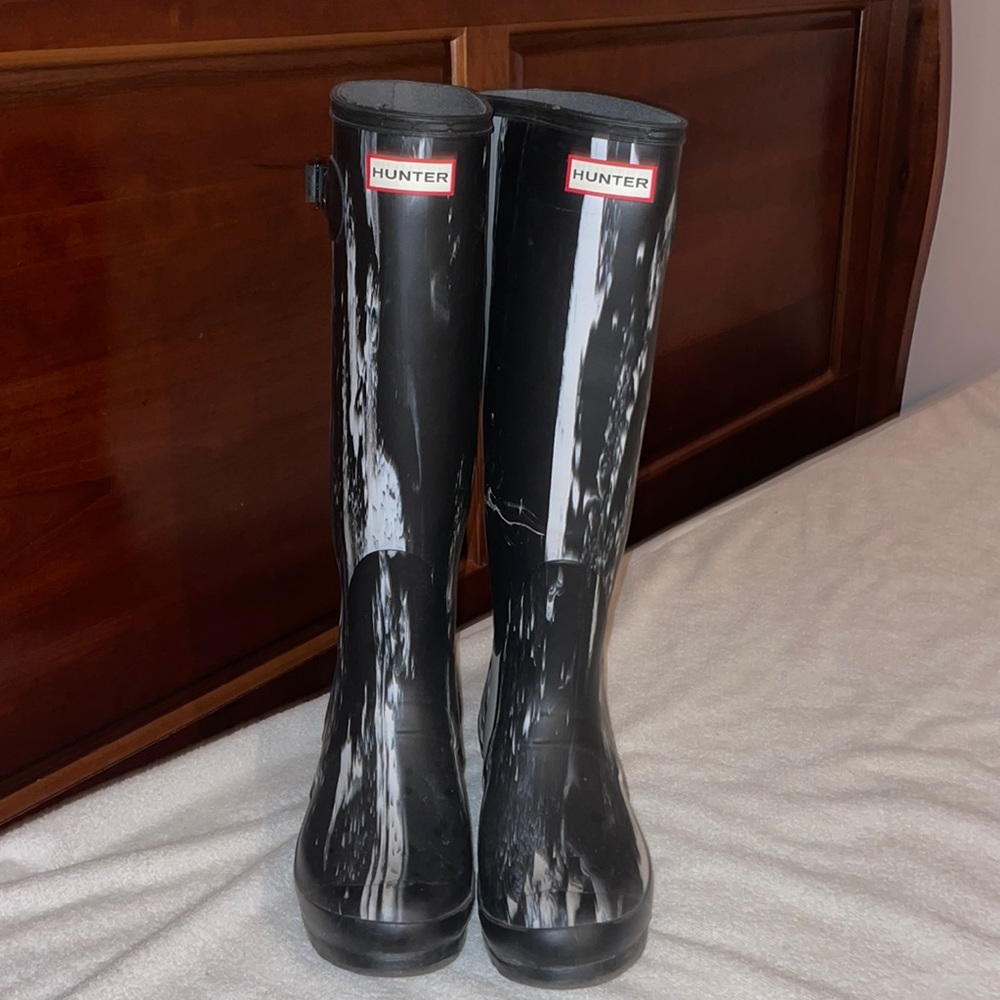 Black & White Hunter Boots